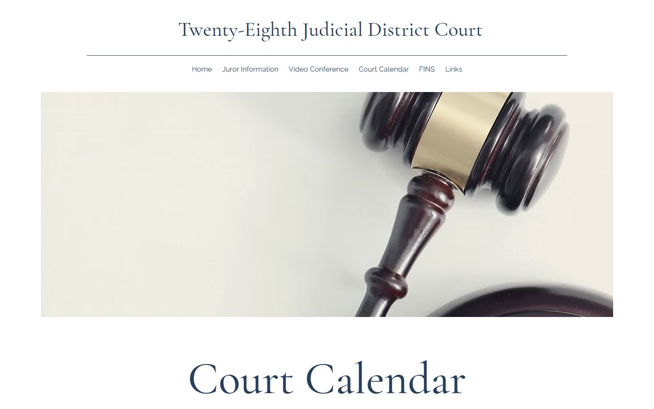 LaSalle Parish court dockets 28th Judicial District Court calendar