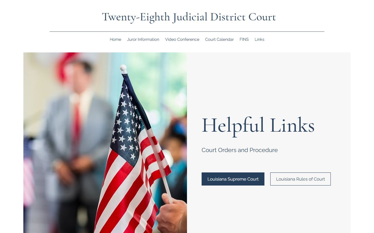 LaSalle Parish District Court links for court offices and records