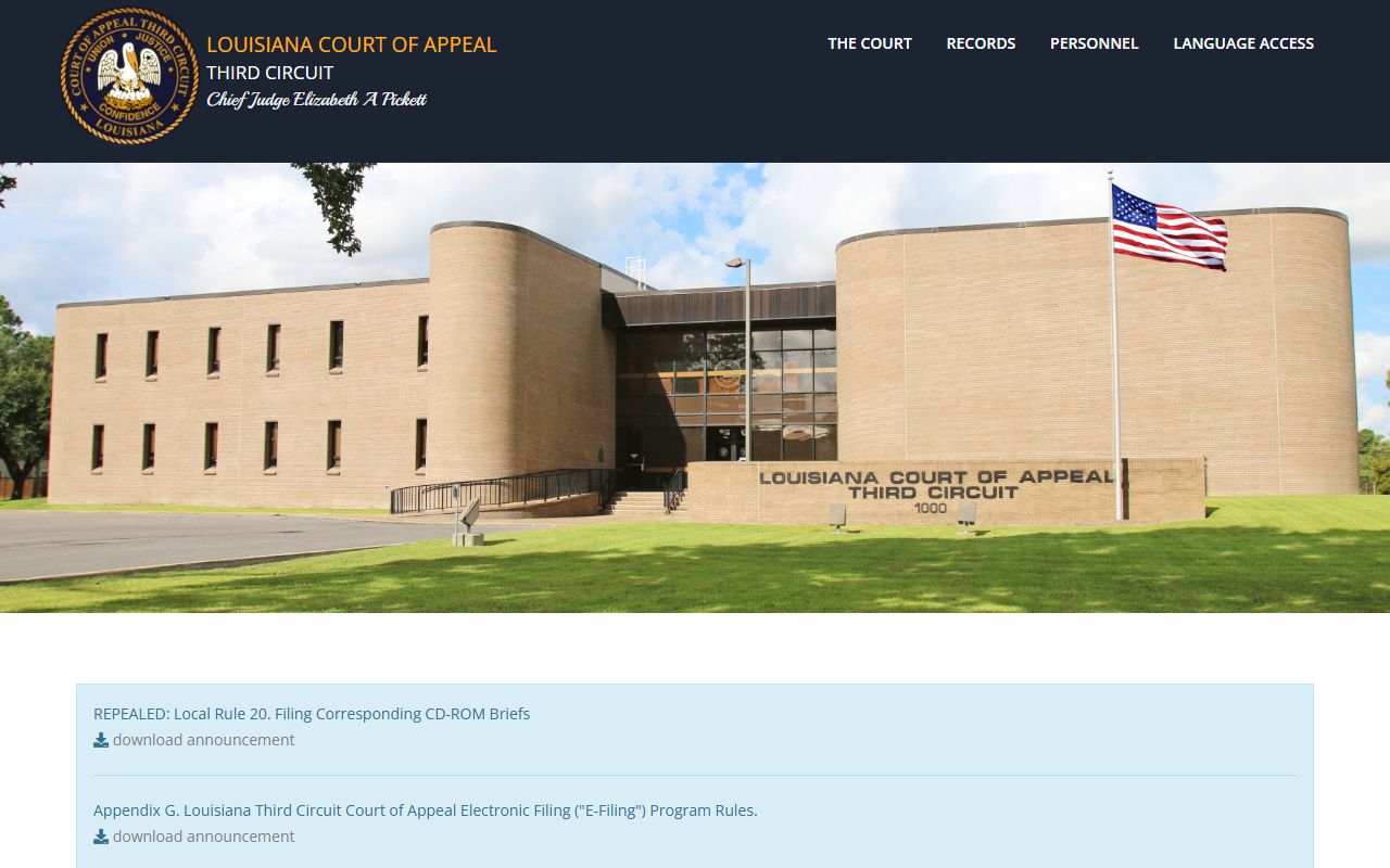 LaSalle Parish District Court Third Circuit Court of Appeal territory