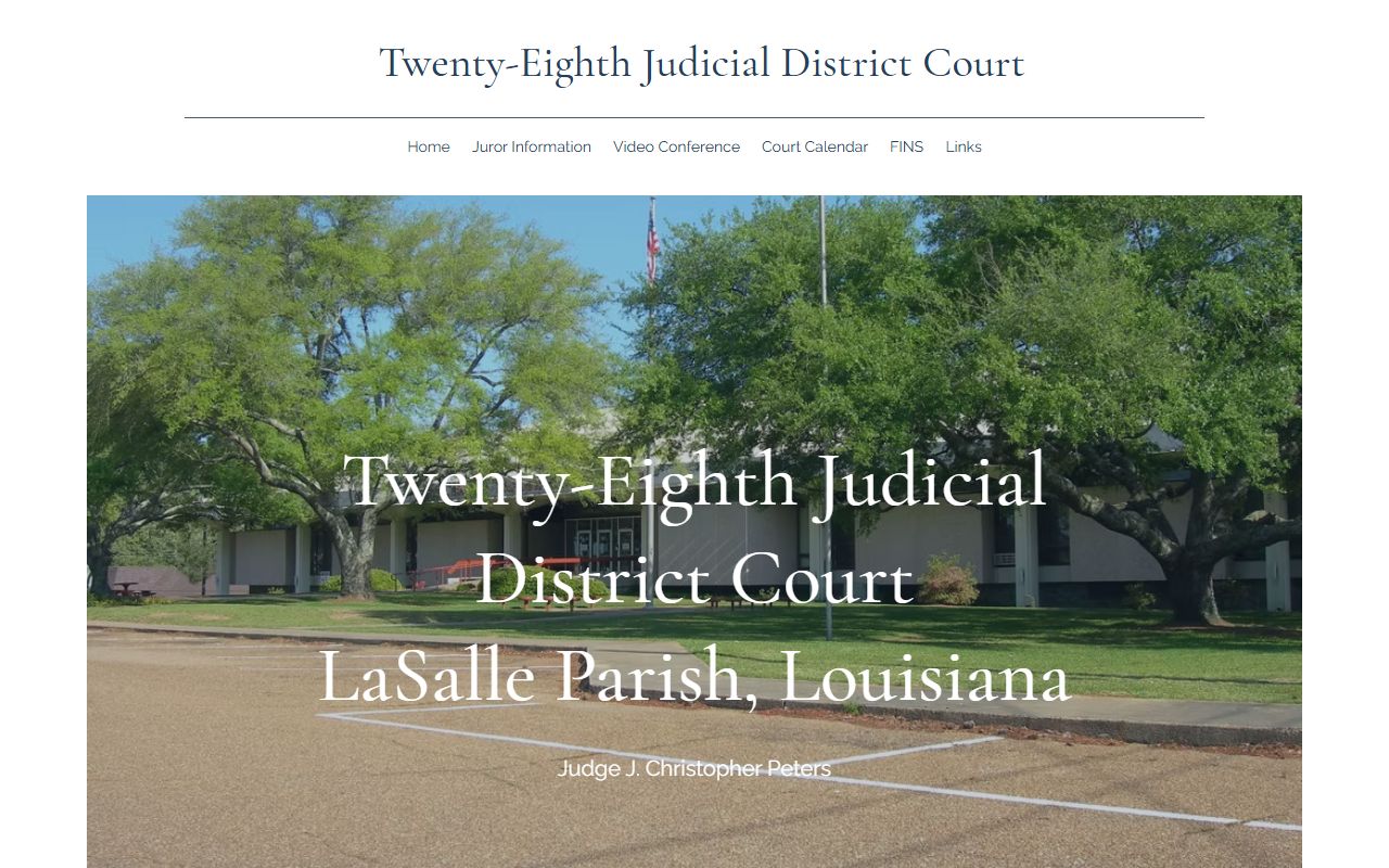 LaSalle Parish court records official 28th Judicial District Court home page