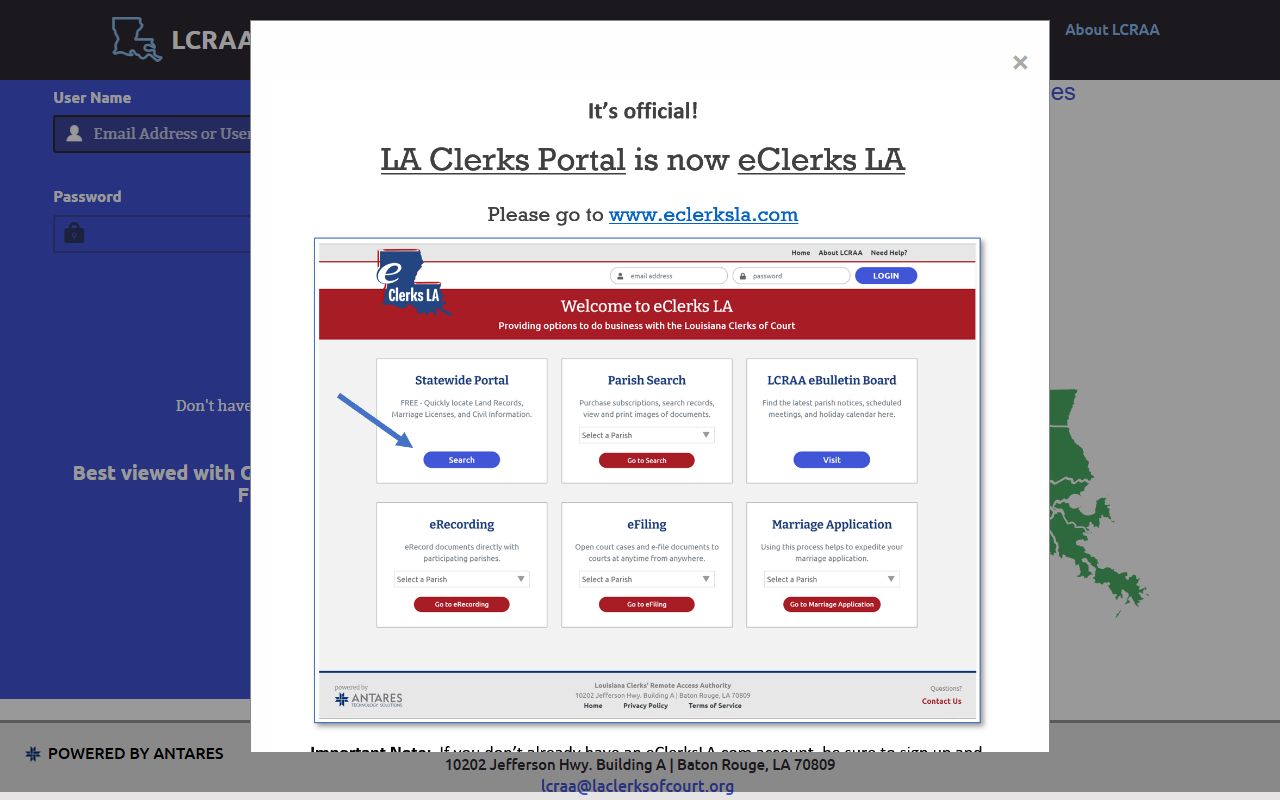 LaSalle Parish marriage records LCRAA Louisiana marriage index portal
